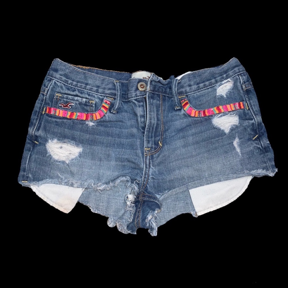 Pink jean shorts